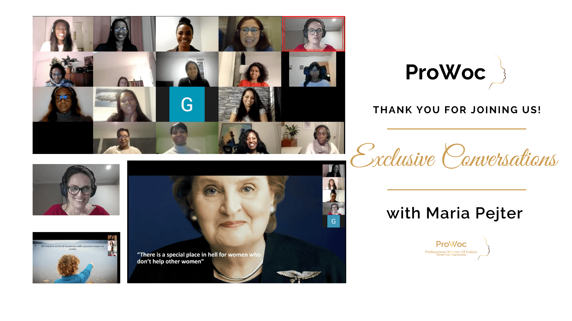 ProWoc Exclusive Event with Maria Pejter