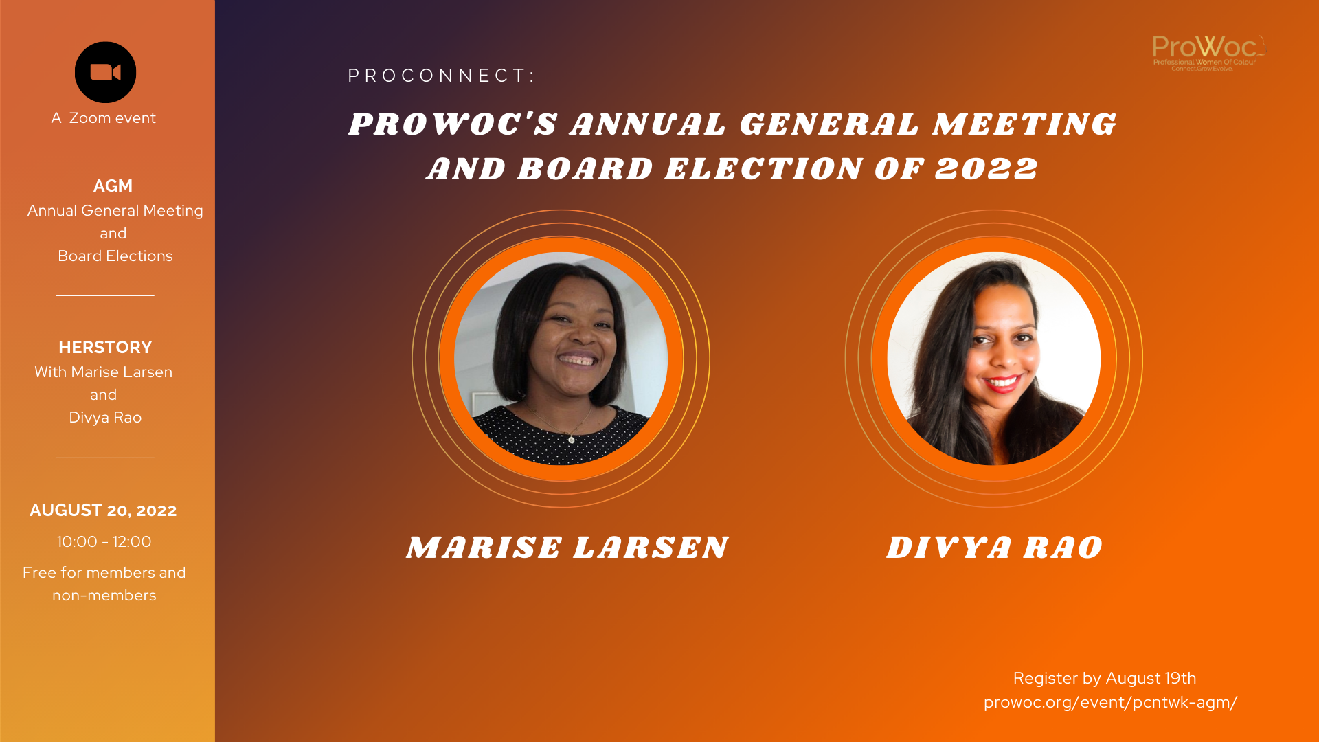 ProConnect - AGM - Herstory with Marise Larsen and Divya Rao