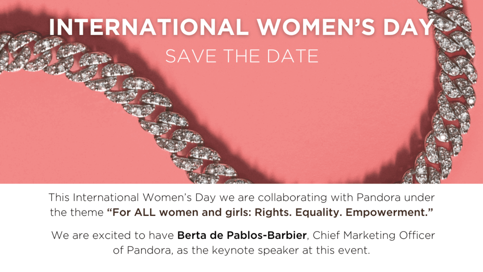 Presentation - IWD with Pandora - Save the Date