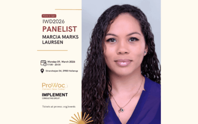 For our International Women’s Day Give to Gain panel, ProWoc is delighted to welcome Marcia Marks Laursen as a panelist 🎤