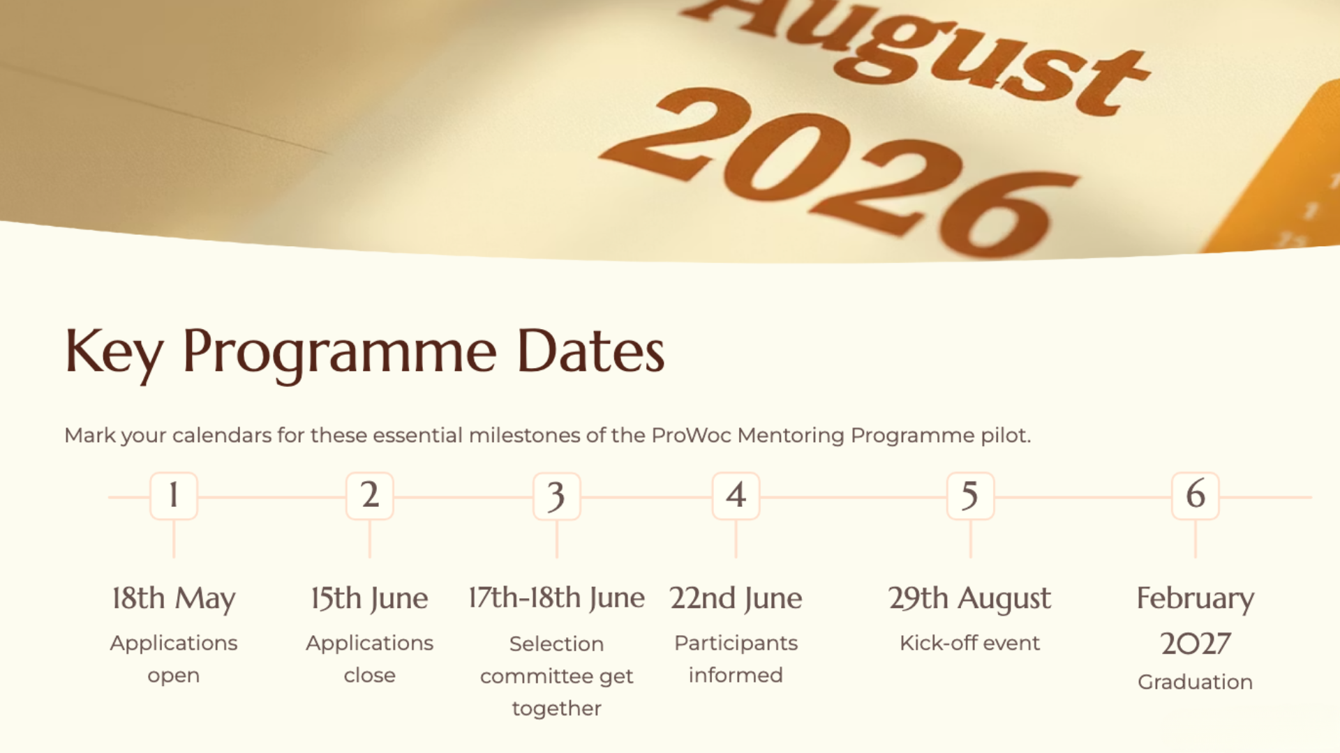 May 2026 Mentoring program