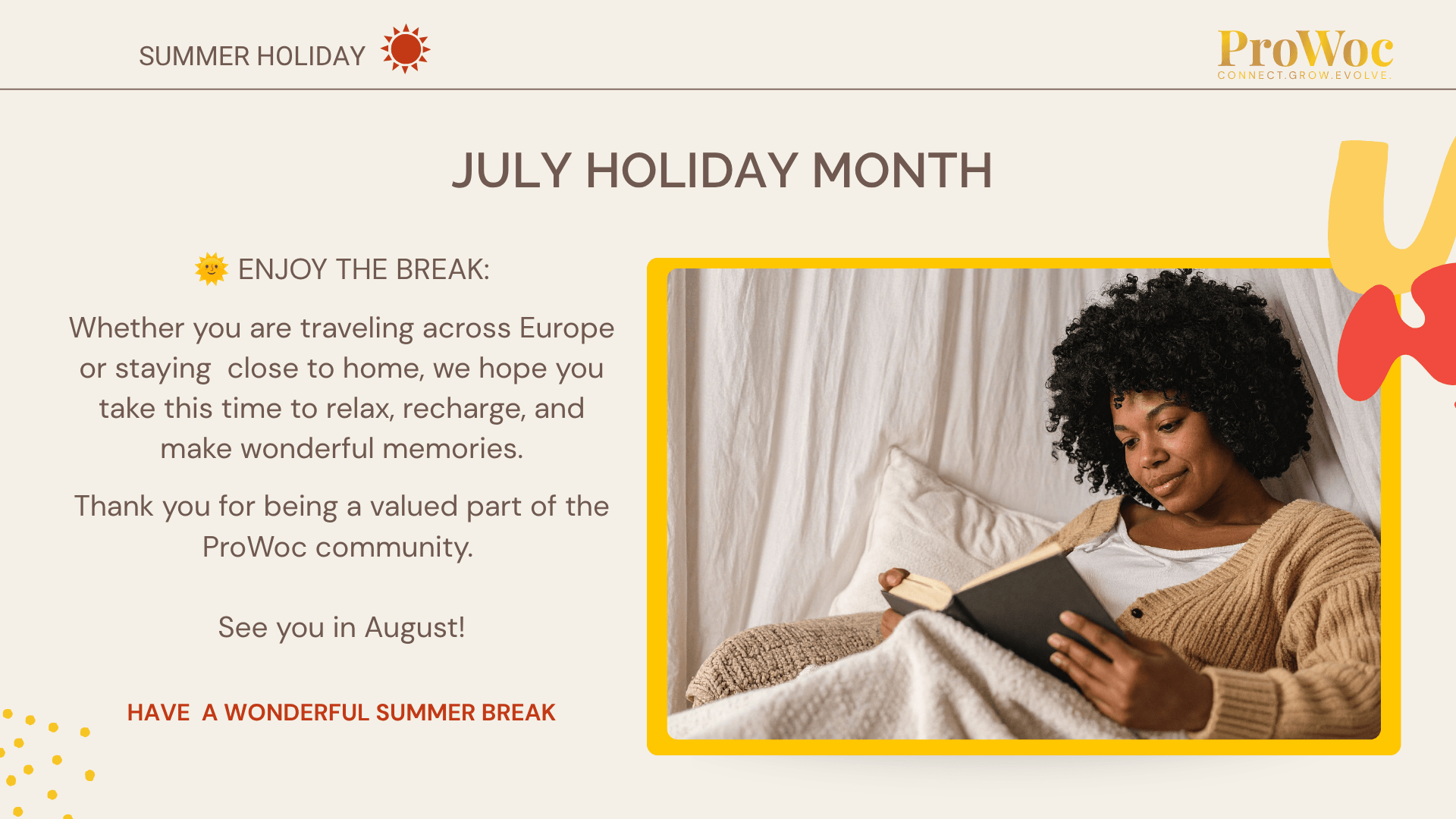 July 2026- Holiday month